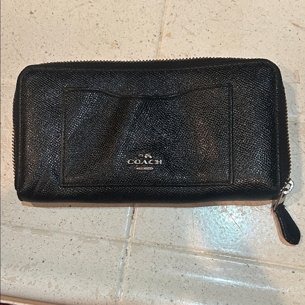 Coach Textured Black Wallet